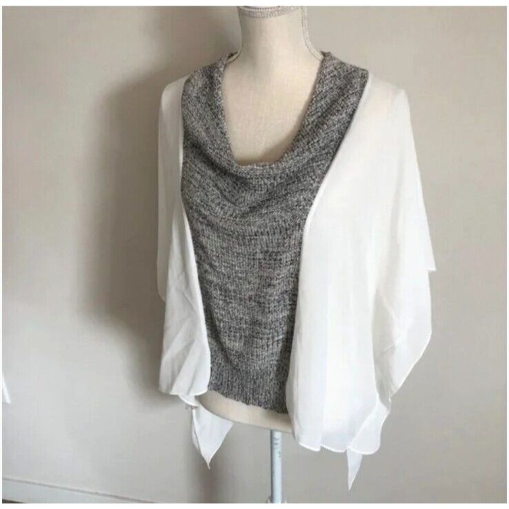 Soft Surroundings  Chiffon Sweater Blouse Size‎ Large Boho Poncho Style